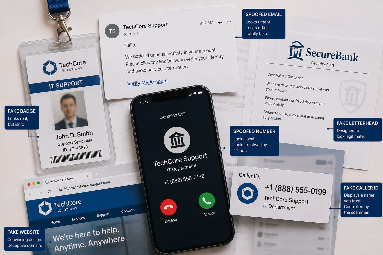authority bias scam fake signals