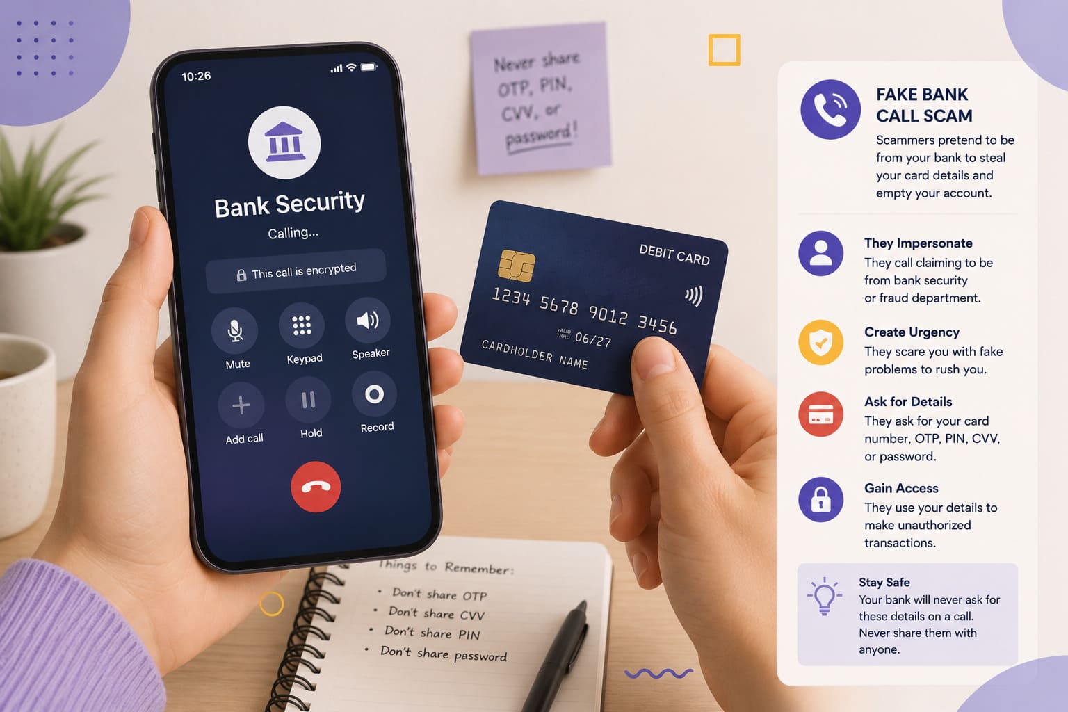 common online scams fake bank call