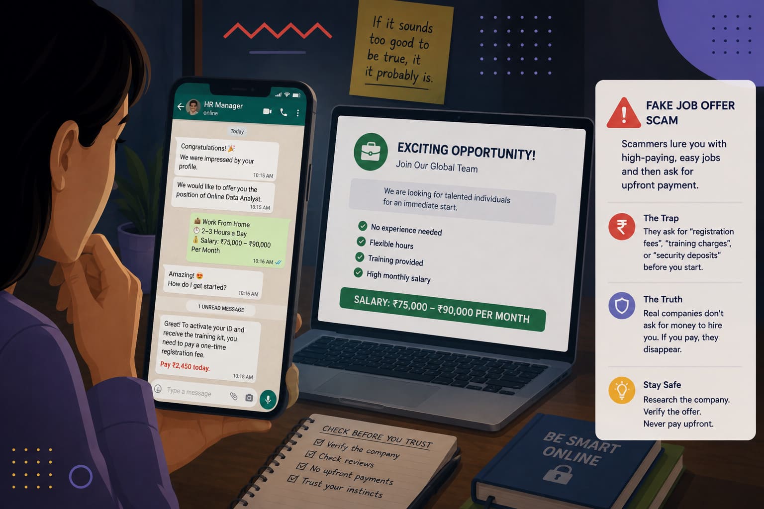 common online scams fake job offer