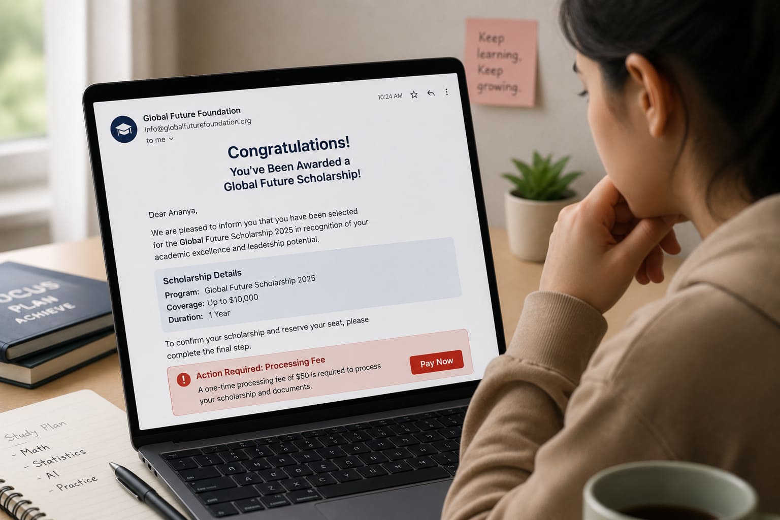 common online scams fake scholarship scams