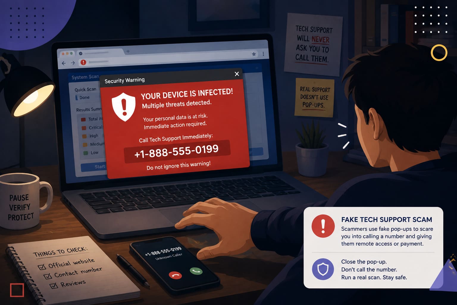 common online scams fake tech support