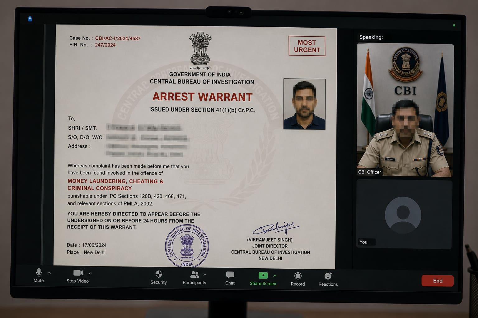 digital arrest scams fake arrest warrant