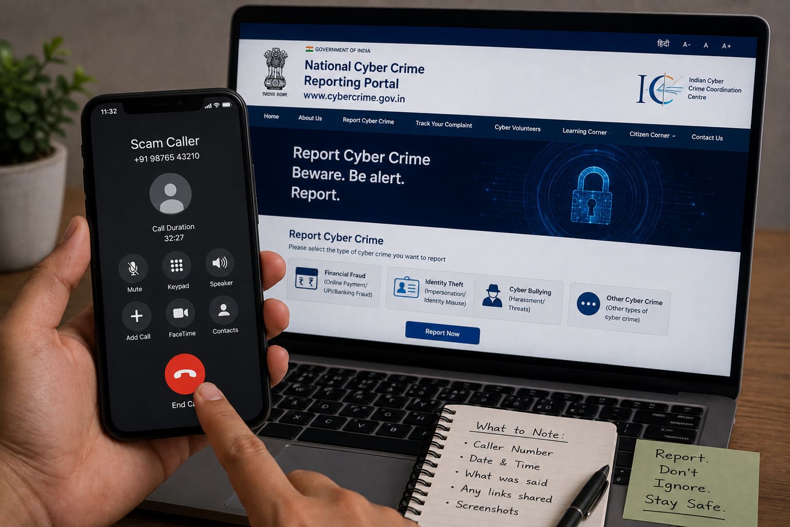 digital arrest scams reporting via portal