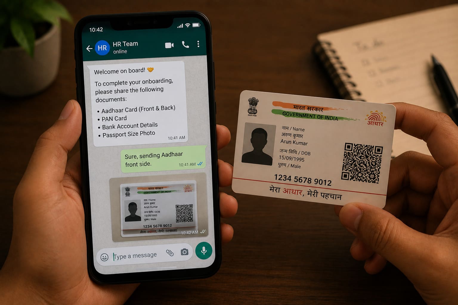 fake job offer collecting id