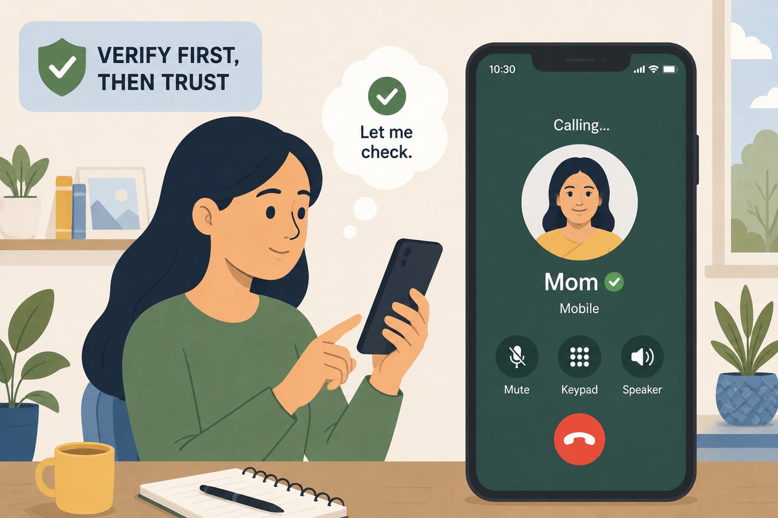 family emergency scam verifying via known people