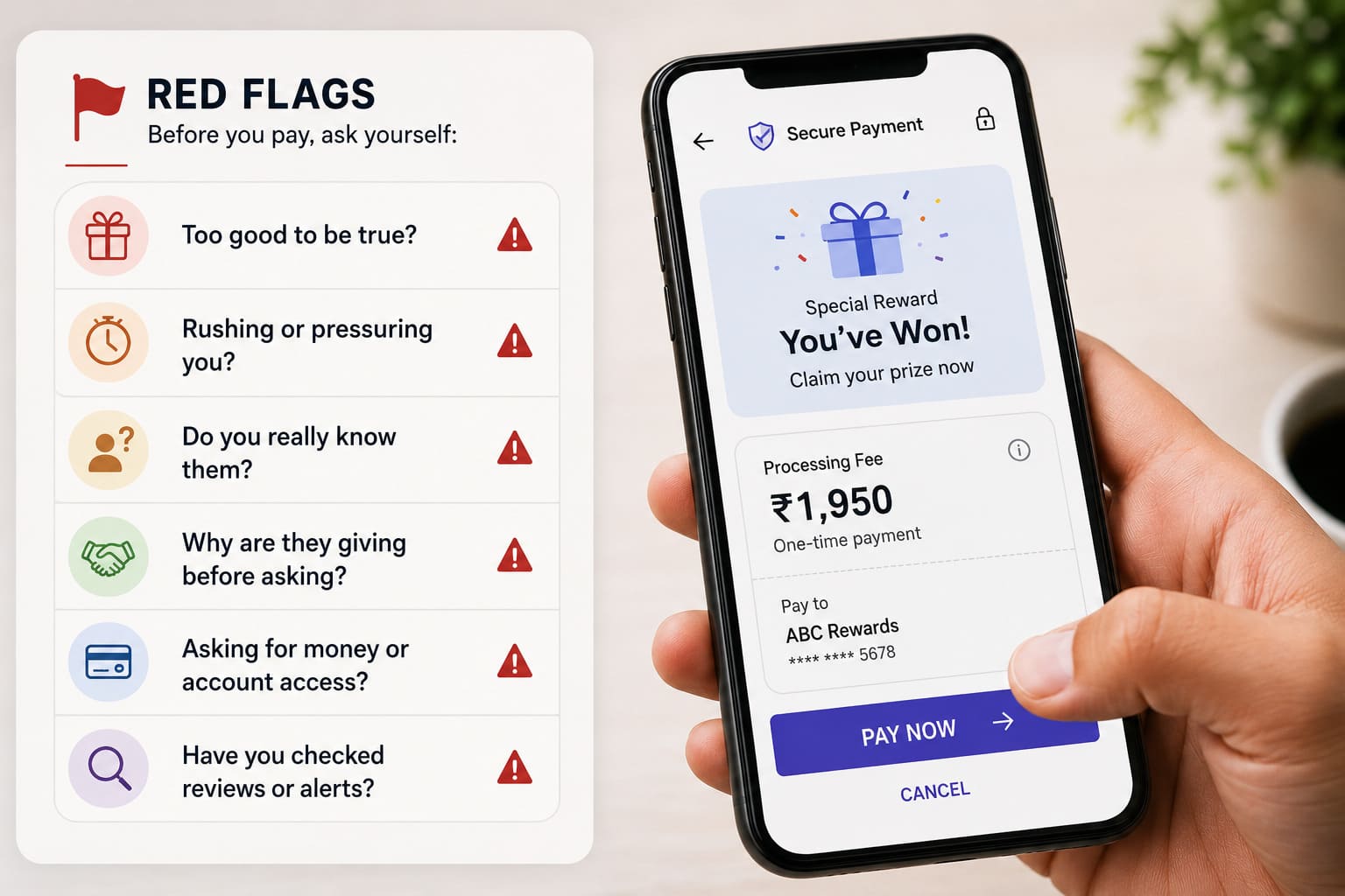 greed and scarcity scams checklist