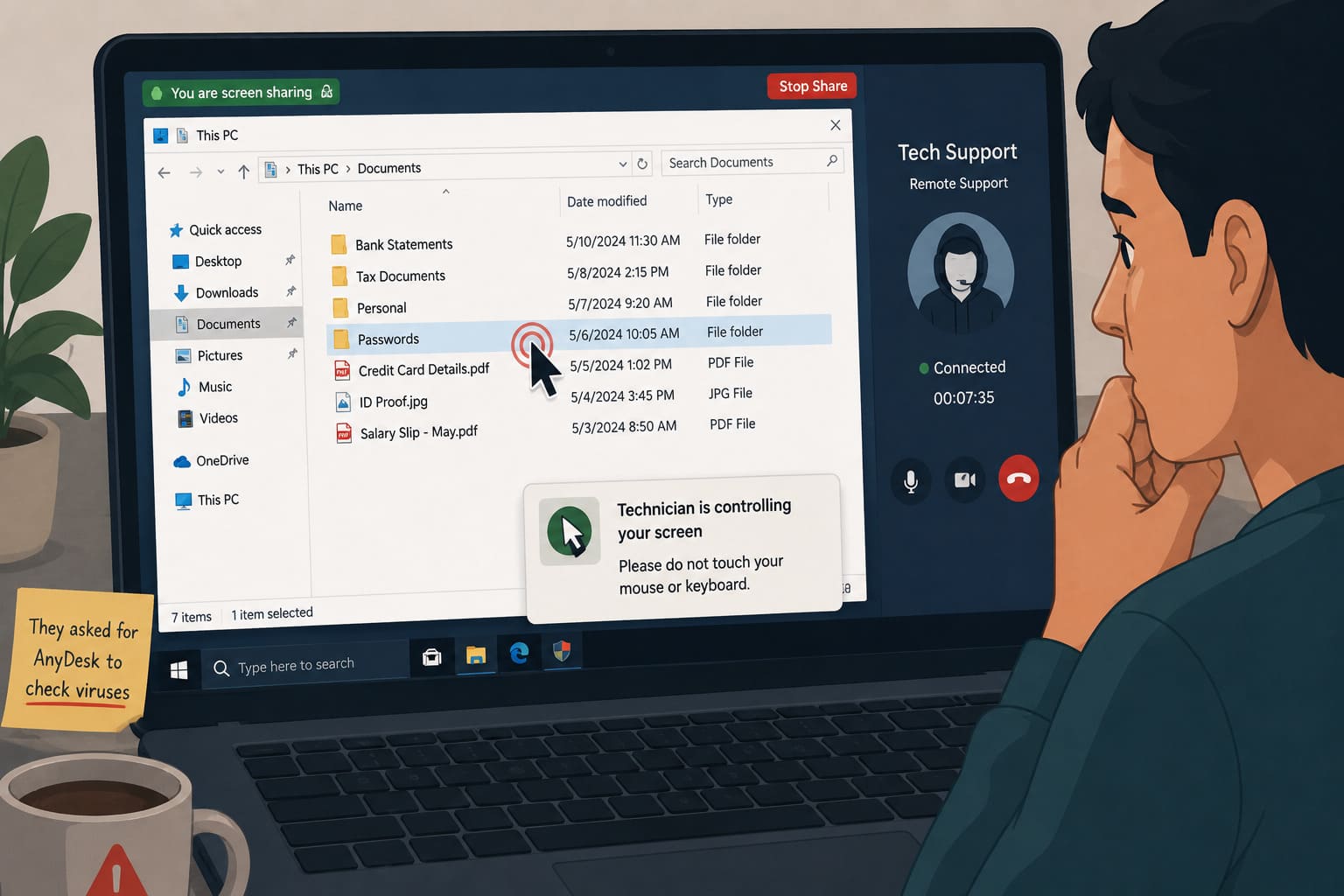 tech support scams remote access