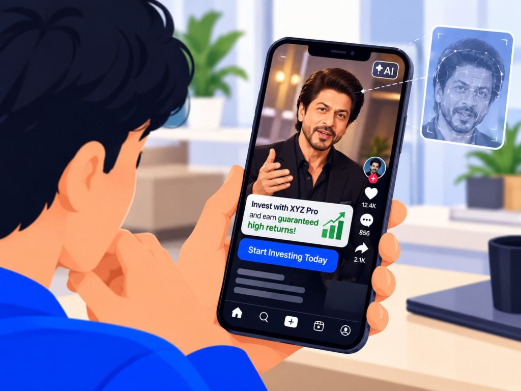AI and Algorithms generated content in deepfake scam