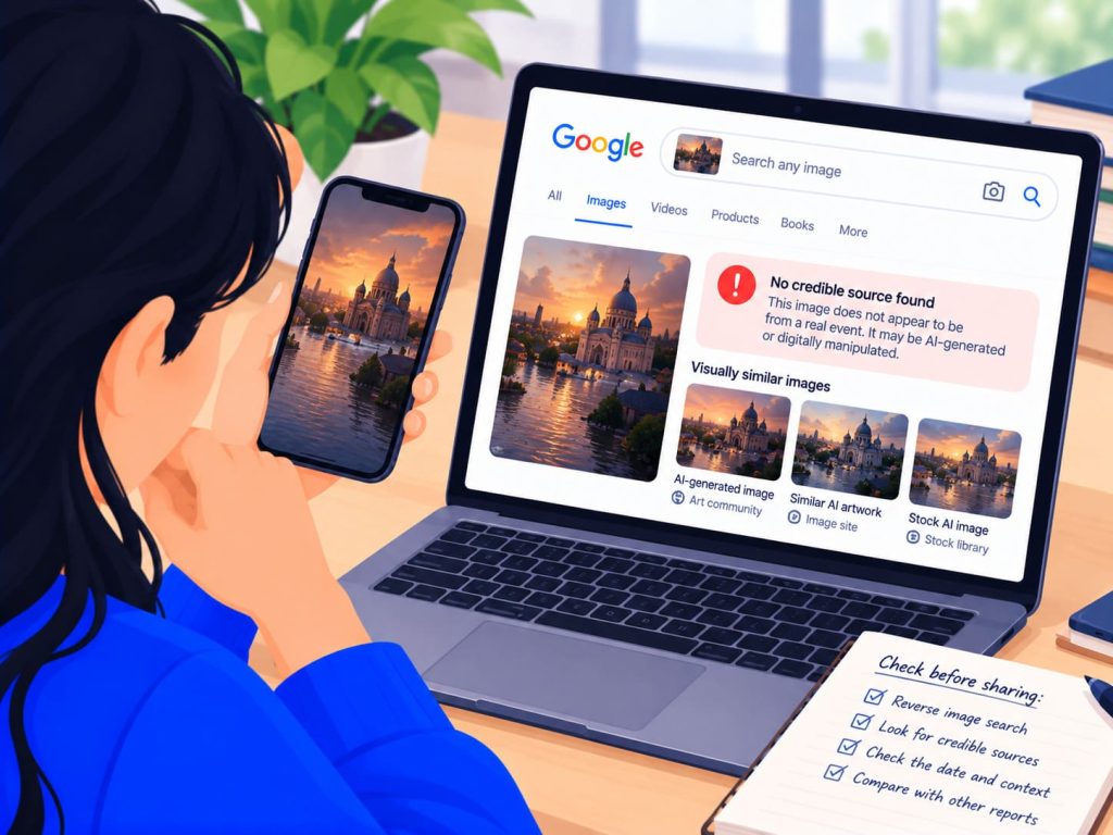 AI-generated content verifying before trusting or sharing it