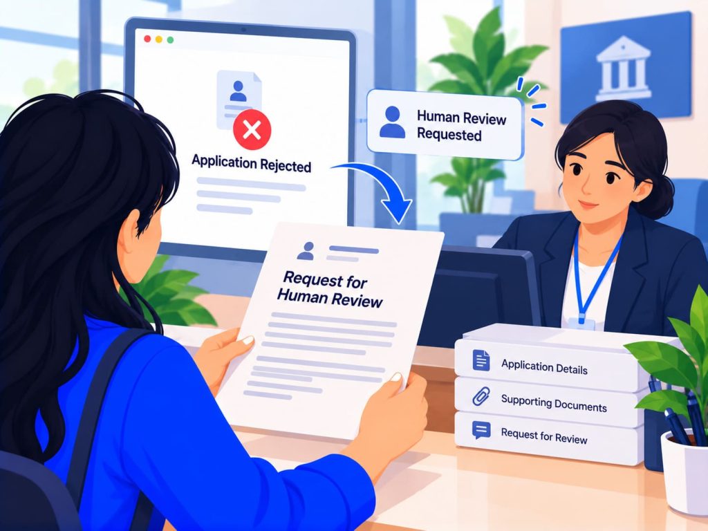 algorithmic bias challenged through human review request