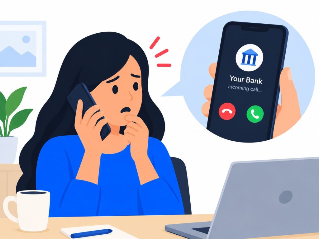 fake bank call impersonating bank department