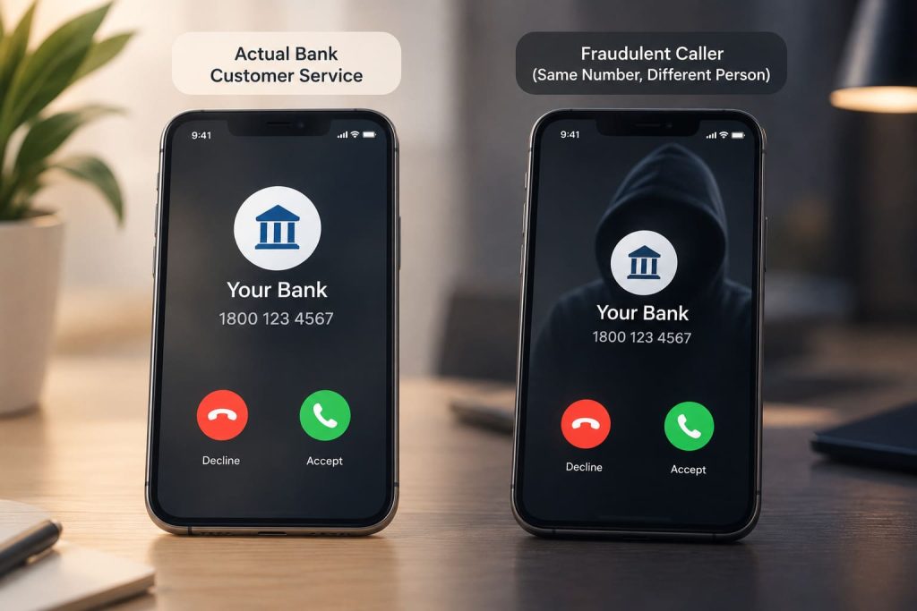 fake bank call spoofed caller id