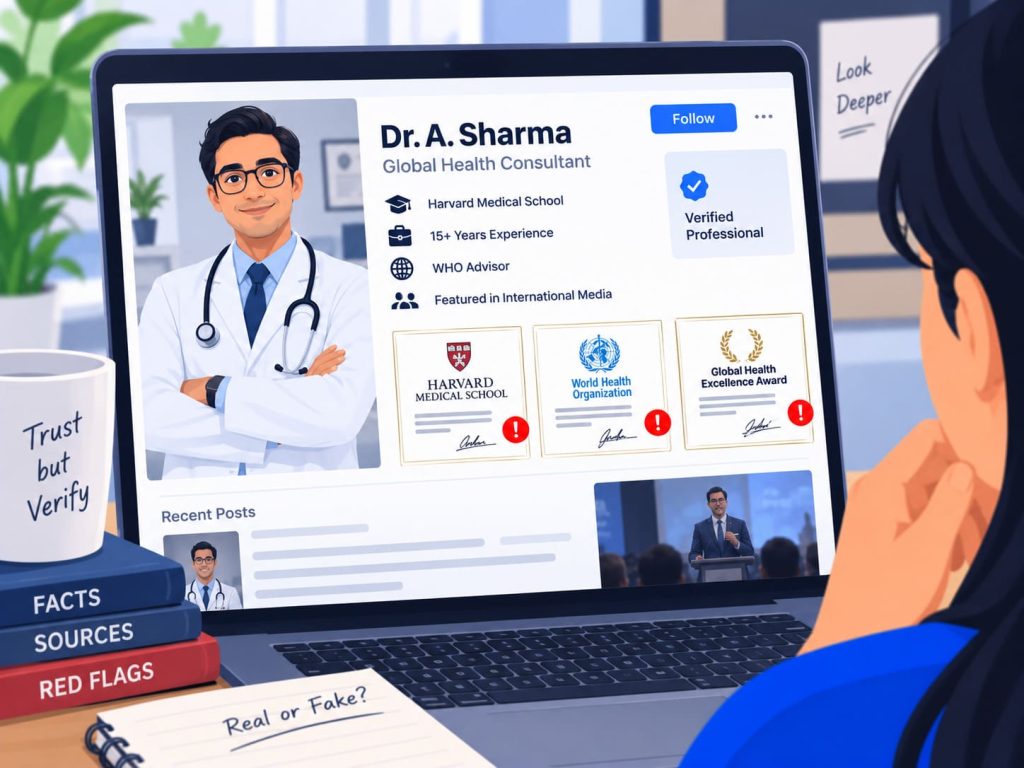 fake credentials and impersonation used to appear qualified