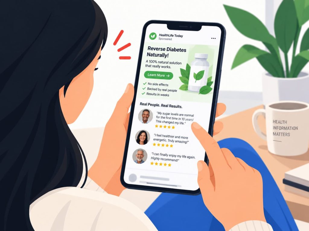 fake health cure ad promising cure