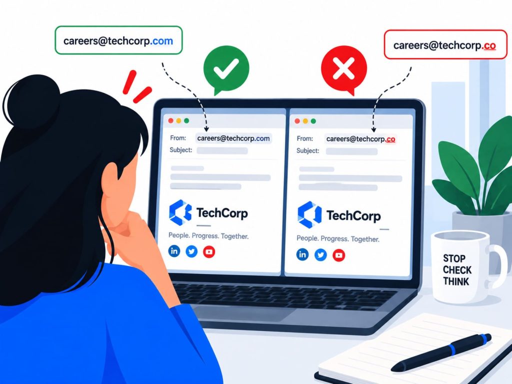 fake message phishing scam using fake logo and sender address