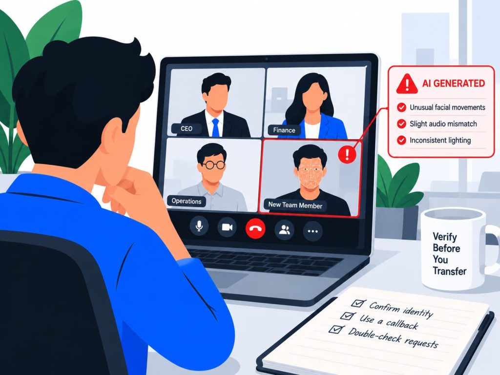 fake messages deepfake video call used in fraudulent transfer