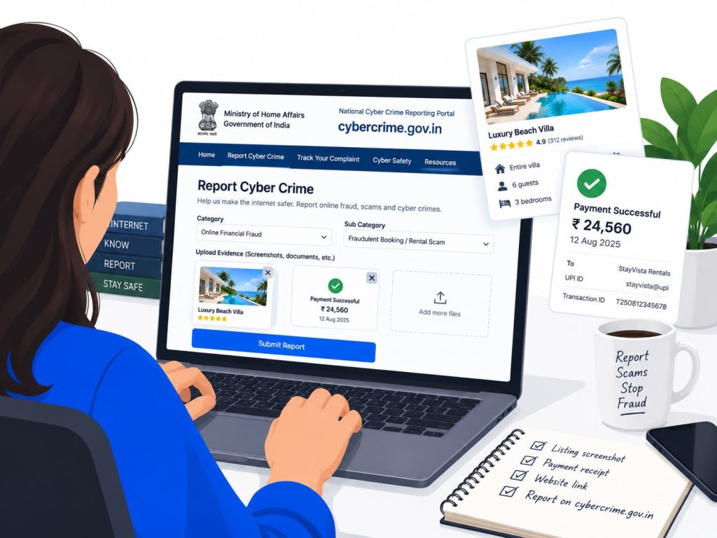 fake rentals scam reporting through govt portal