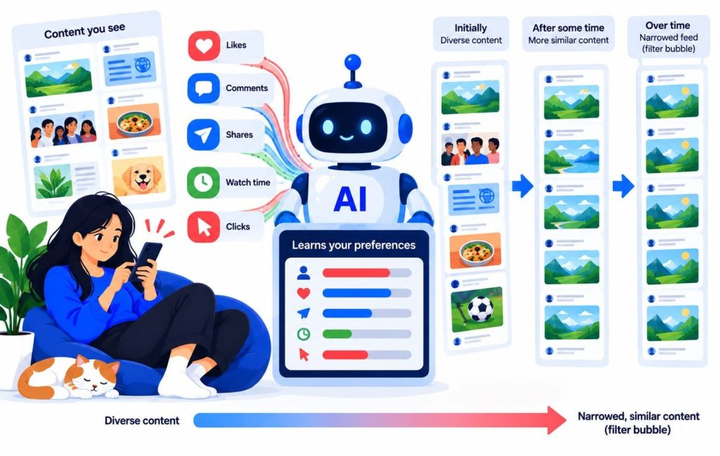 filter bubble built through engagement-based learning