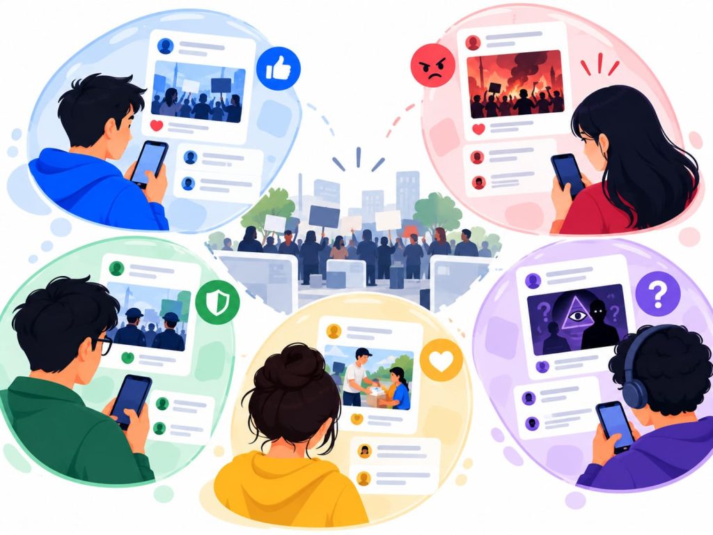 filter bubble isolating separate belief communities from each other