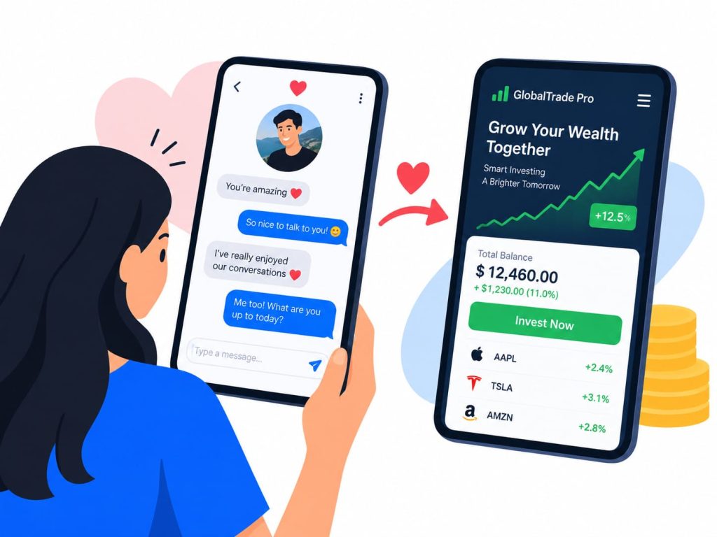 pig butchering scam moving from dating to fake pitch