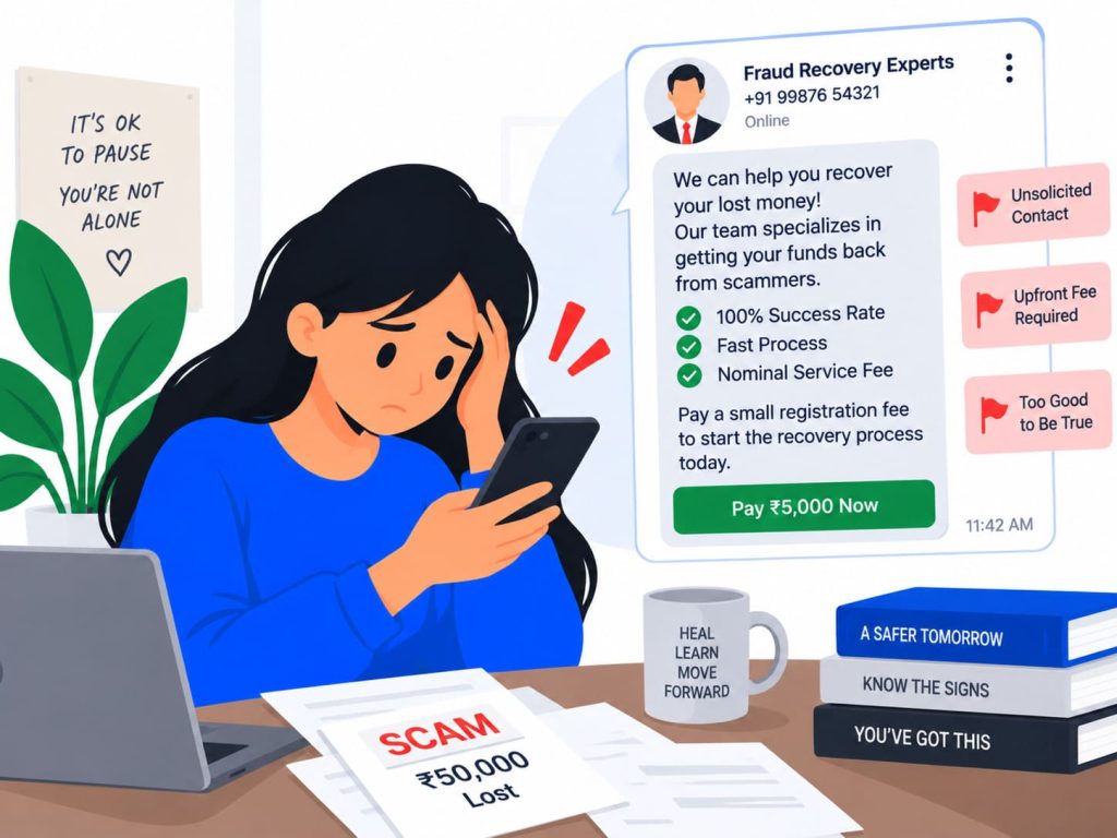 recovery scam targeting someone who lost money