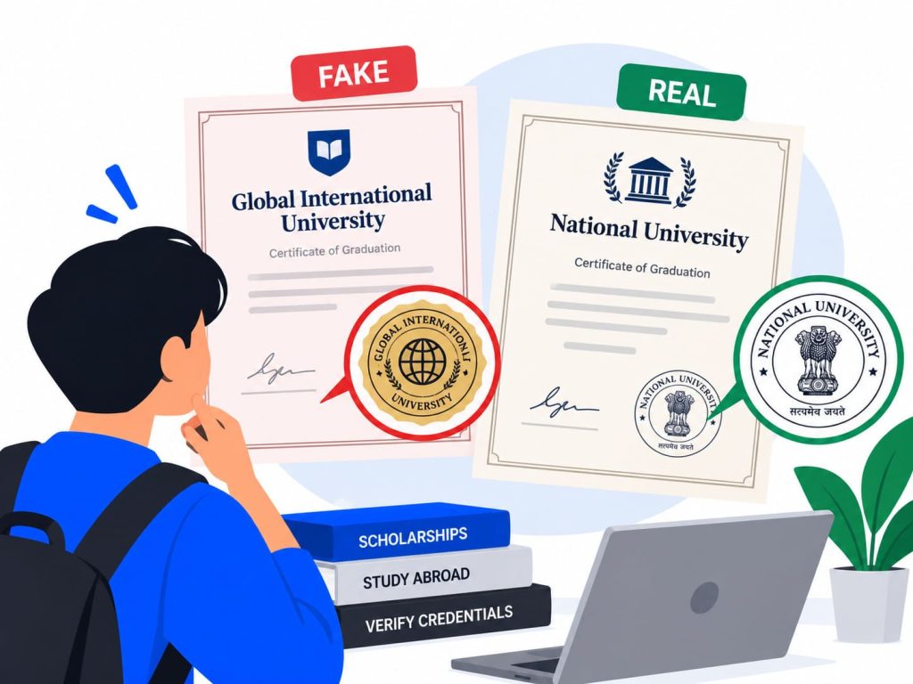 scholarship scam fake degree from unrecognized university