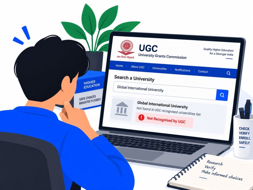 scholarship scam verifying university against ugc record